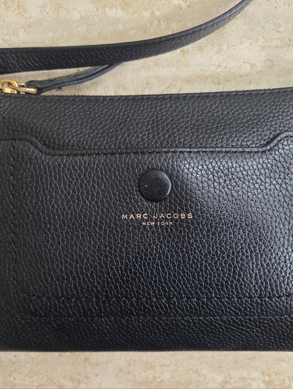 Marc Jacobs Black Pebbled Leather Crossbody with Front Pocket - Picture 2 of 7